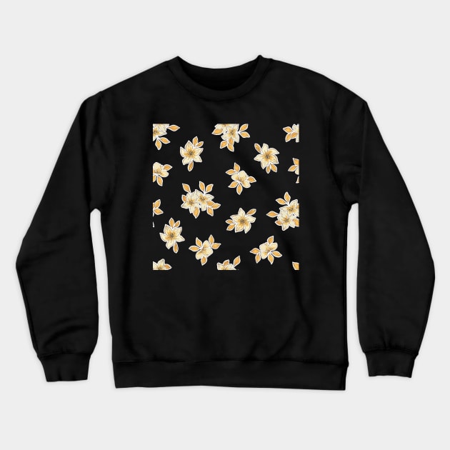 Brown Flower Garden Crewneck Sweatshirt by jeune98